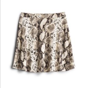 Snake Print Knit Skirt
